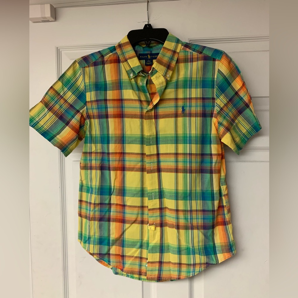 Ralph Lauren button down plaid shirt (Boys)